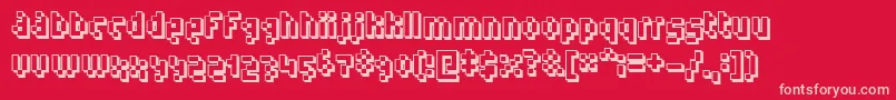 Humanoid Straight Font – Pink Fonts on Red Background