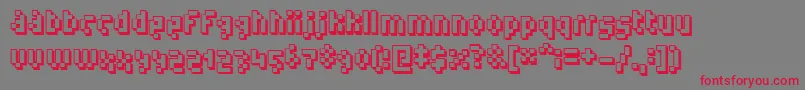 Humanoid Straight Font – Red Fonts on Gray Background
