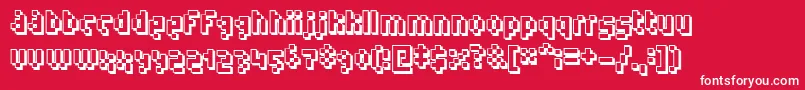 Humanoid Straight Font – White Fonts on Red Background