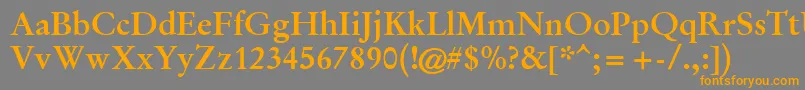 GaramondHalbfett Font – Orange Fonts on Gray Background