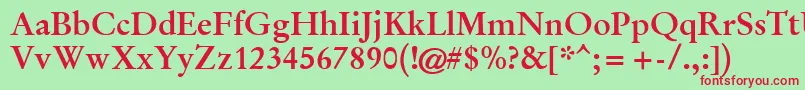 GaramondHalbfett Font – Red Fonts on Green Background