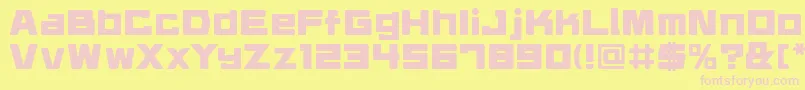 DaidohRemixRound Font – Pink Fonts on Yellow Background