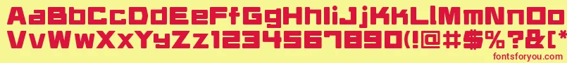 DaidohRemixRound Font – Red Fonts on Yellow Background