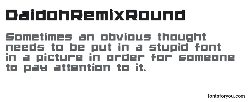 Review of the DaidohRemixRound Font