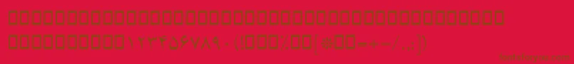 Fonte BBadr – fontes marrons em um fundo vermelho