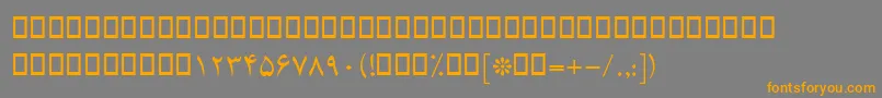 BBadr Font – Orange Fonts on Gray Background