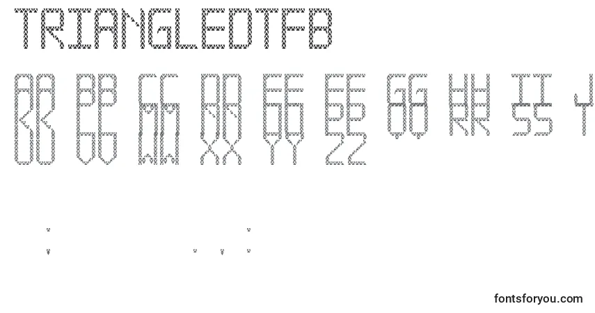 Fuente TriangledTfb - alfabeto, números, caracteres especiales