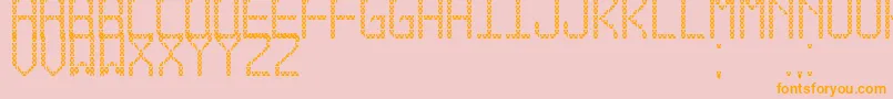 TriangledTfb Font – Orange Fonts on Pink Background