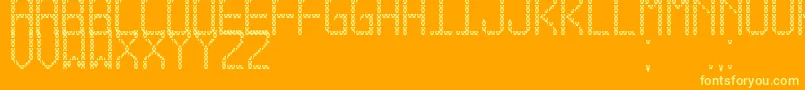 TriangledTfb Font – Yellow Fonts on Orange Background