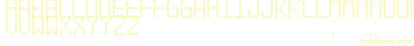 TriangledTfb Font – Yellow Fonts on White Background