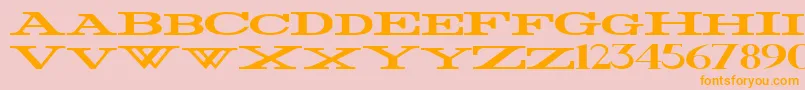 FatWidest Font – Orange Fonts on Pink Background