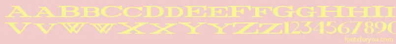 FatWidest Font – Yellow Fonts on Pink Background