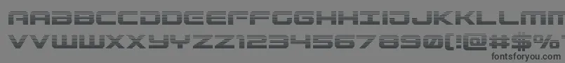 フォントGunshipgrad – 黒い文字の灰色の背景