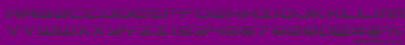 Gunshipgrad-Schriftart – Schwarze Schriften auf violettem Hintergrund