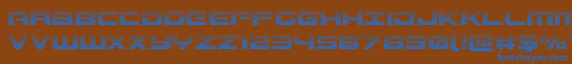 Gunshipgrad Font – Blue Fonts on Brown Background