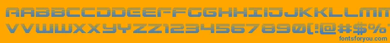 Gunshipgrad Font – Blue Fonts on Orange Background