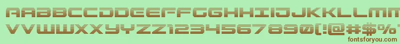 Gunshipgrad Font – Brown Fonts on Green Background