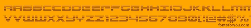 Gunshipgrad Font – Brown Fonts on Orange Background