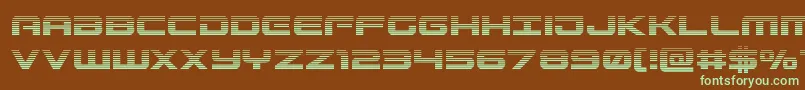 Gunshipgrad Font – Green Fonts on Brown Background