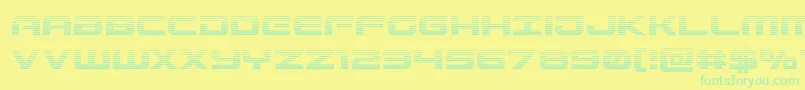 Gunshipgrad Font – Green Fonts on Yellow Background