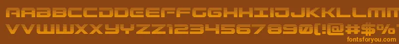 Gunshipgrad Font – Orange Fonts on Brown Background