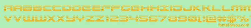 Gunshipgrad Font – Orange Fonts on Green Background