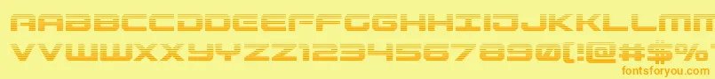 Gunshipgrad Font – Orange Fonts on Yellow Background