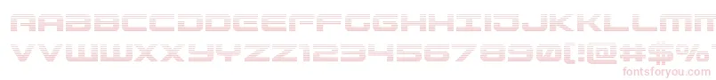 Fonte Gunshipgrad – fontes rosa em um fundo branco