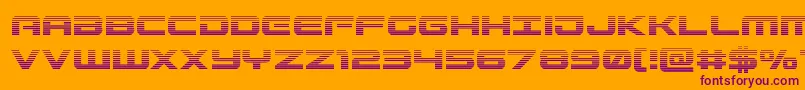 Gunshipgrad-fontti – violetit fontit oranssilla taustalla