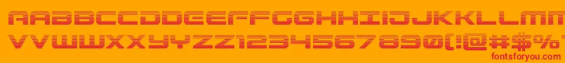 Gunshipgrad Font – Red Fonts on Orange Background