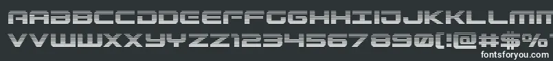 フォントGunshipgrad – 白い文字