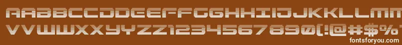 フォントGunshipgrad – 茶色の背景に白い文字