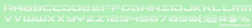 Gunshipgrad Font – White Fonts on Green Background