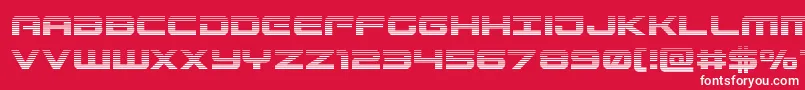 Gunshipgrad-fontti – valkoiset fontit punaisella taustalla