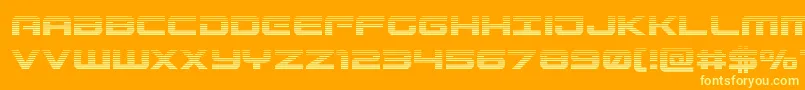 Gunshipgrad Font – Yellow Fonts on Orange Background