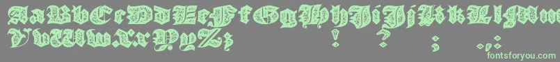 JmhMorenetaDivineOld Font – Green Fonts on Gray Background