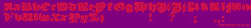 JmhMorenetaDivineOld Font – Red Fonts on Purple Background