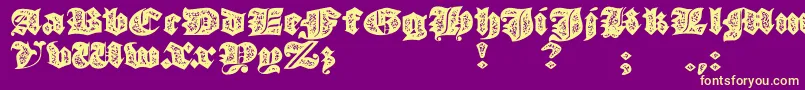 JmhMorenetaDivineOld Font – Yellow Fonts on Purple Background