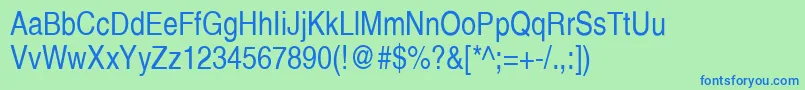 HelveticaLtNarrow Font – Blue Fonts on Green Background