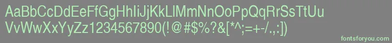 Шрифт HelveticaLtNarrow – зелёные шрифты на сером фоне