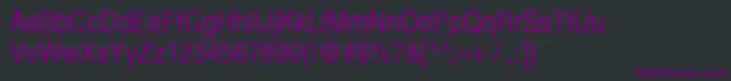 フォントHelveticaLtNarrow – 黒い背景に紫のフォント