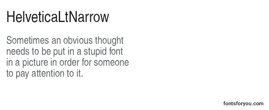 Шрифт HelveticaLtNarrow
