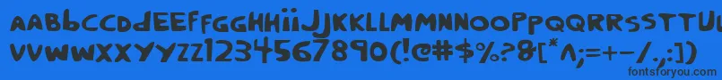 Crappity Font – Black Fonts on Blue Background