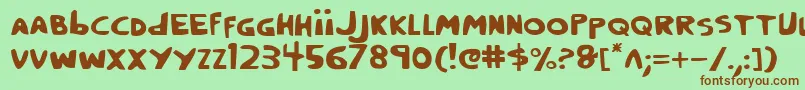 Crappity Font – Brown Fonts on Green Background