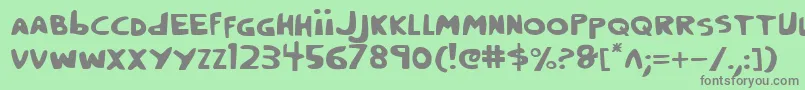 Crappity Font – Gray Fonts on Green Background