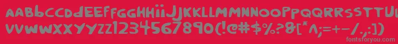 フォントCrappity – 赤い背景に灰色の文字