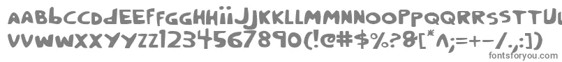 フォントCrappity – 白い背景に灰色の文字