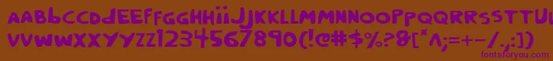 Crappity Font – Purple Fonts on Brown Background
