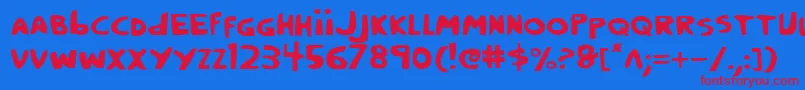 Crappity Font – Red Fonts on Blue Background