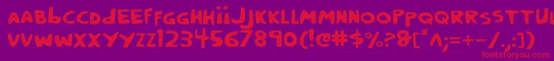 Crappity Font – Red Fonts on Purple Background
